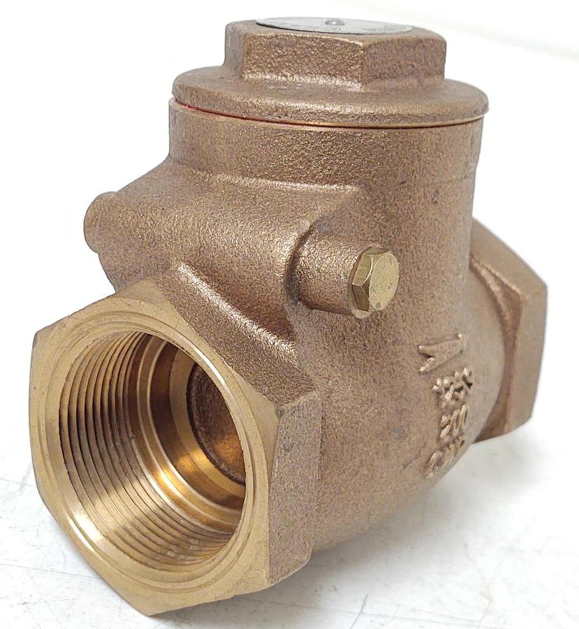 🔥 NEW- CRANE VALVE P/N: 1707S 1-1/2" Bronze Swing Gate Check Valve 125S 200CWP