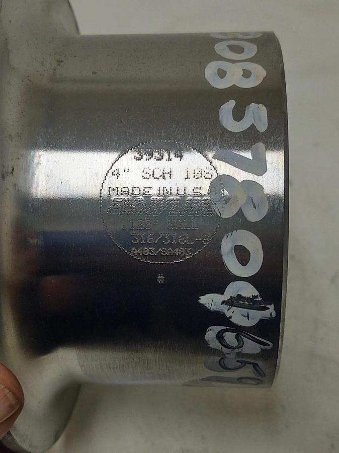 🔥FLOW LINE 39314 4" SCH 10S 316/316L .120 Stainless Steel Butt Weld Stub End