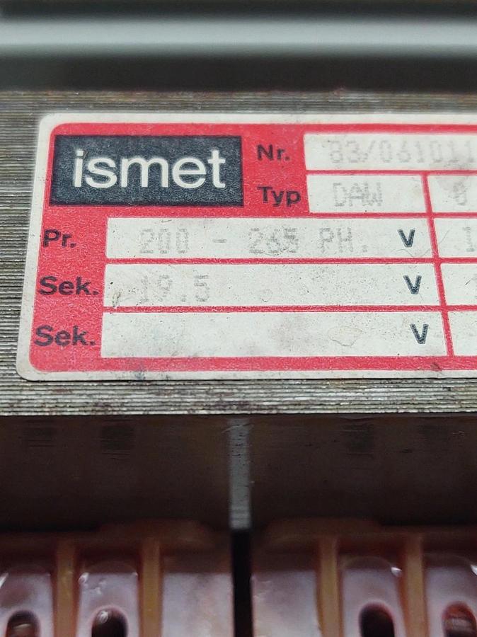 Used 🔥ISMET 0.370 kVA Transformer 200-265 Primary Voltage Pulled from a BOY MACHINE