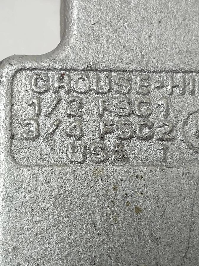 🔥Crouse-Hinds FSC1, 1-Gang, (2) 1/2"" Hubs, Shallow Cast Box Receptacle