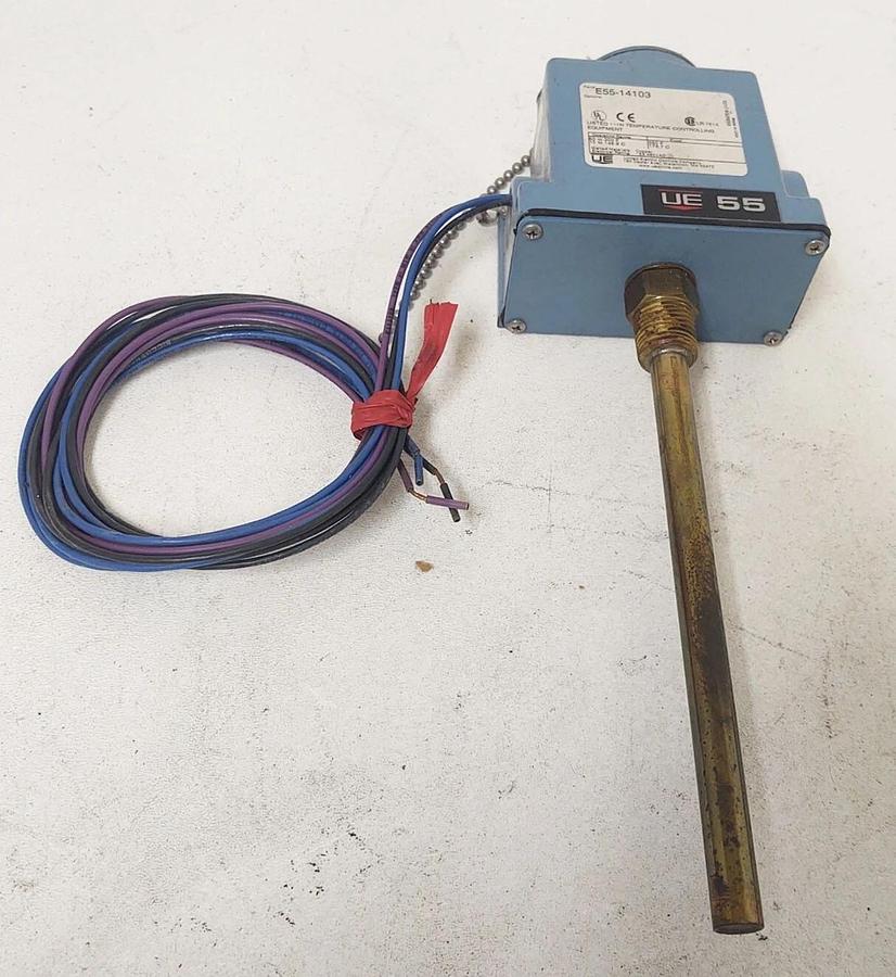 🔥 UNITED ELECTRIC E55-14103 TEMPERATURE CONTROLLER SWITCH 50-300°F 7" PROBE