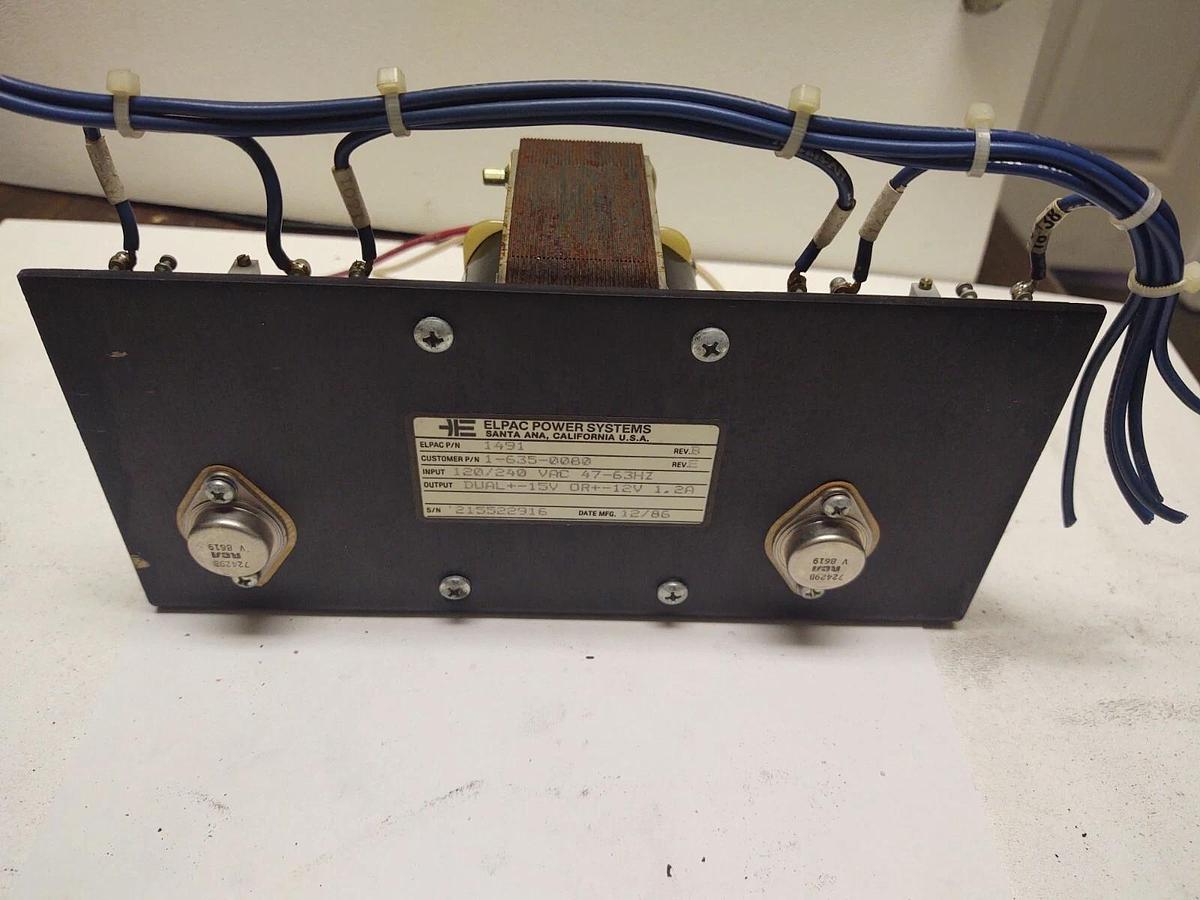 Used Elpac Power Systems 1491 Power Supply 1-635-0080 120/240 VAC #36D75PR5*IAC