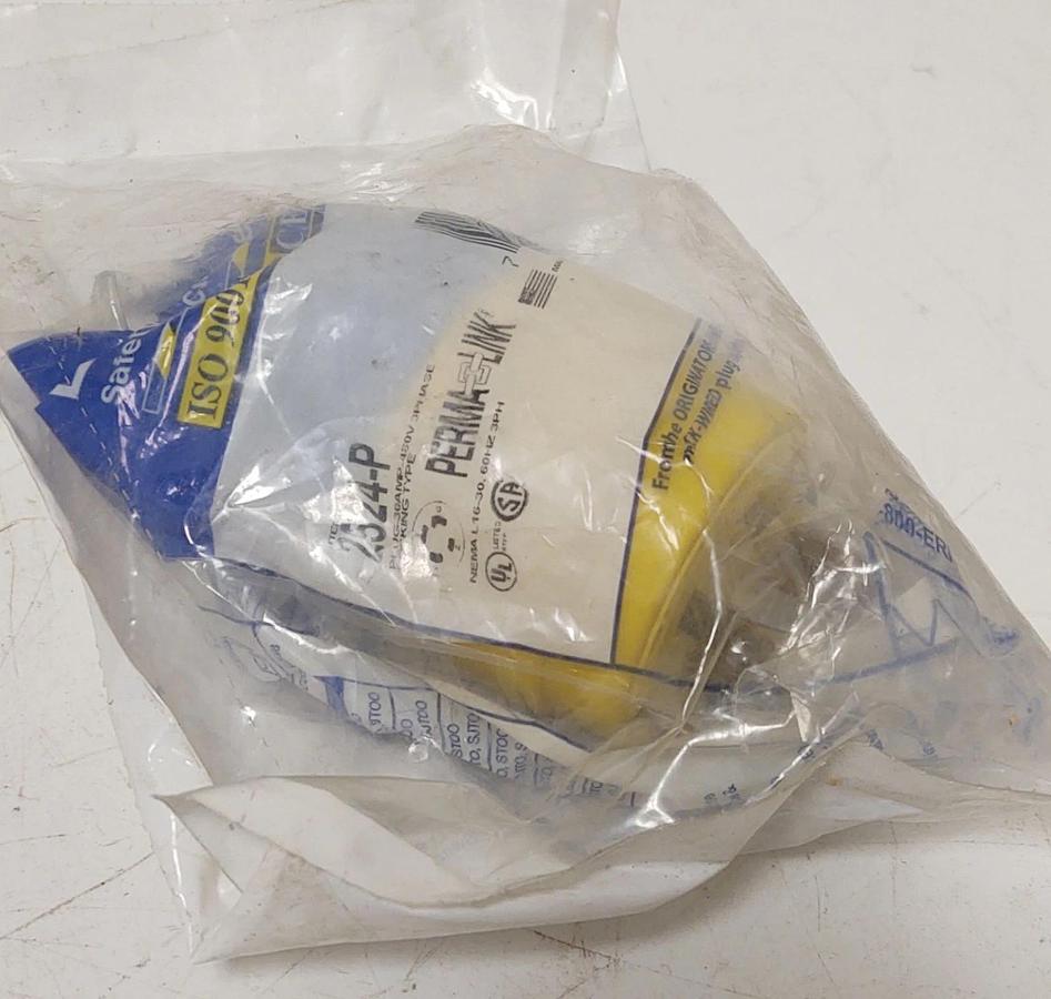 🔥NEW 2524-P Part 18162 Perma-Link NEMA 30Amp 480V Plug 4 Wire