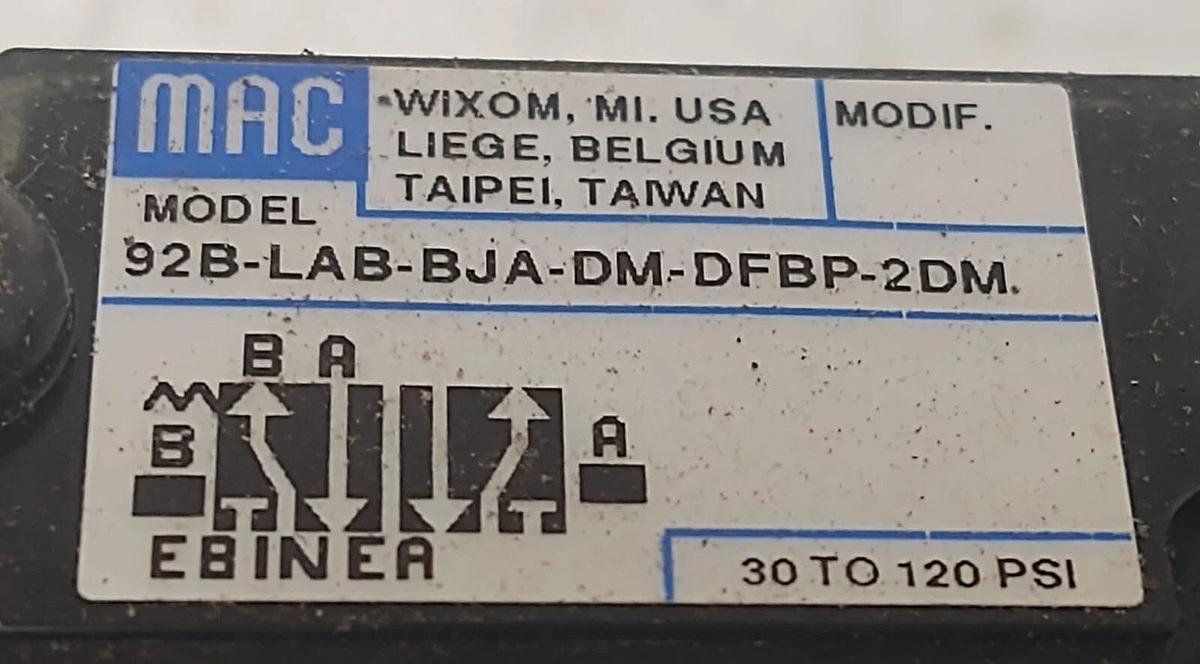 🔥 (NEW) MAC VALVE 92B-LAB-BJA-DM-DFBP-2DM / DMB-DFBP-2DM 24VDC