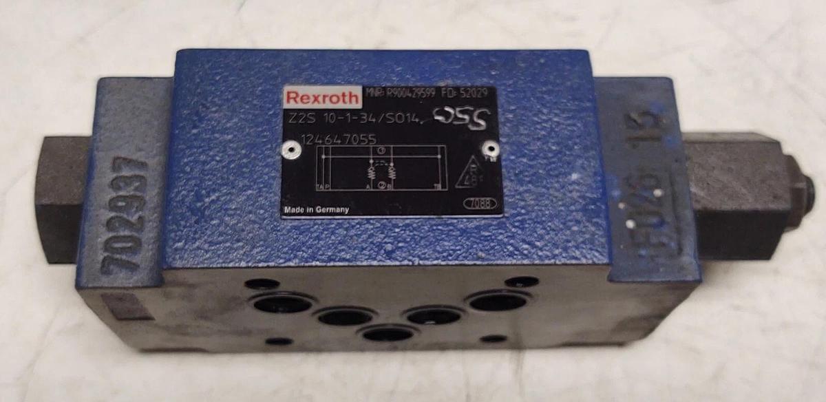 Used D05 Rexroth R900429599 Z2S 10-1-34/SO14 Hydraulic Check Valve