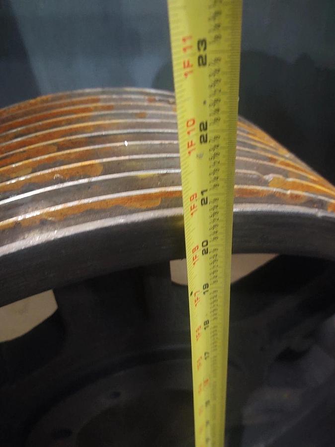 Used 🔥5V21210 Cast Iron V-Belt Pulley 10 Groove 21.20 in O.D J Series Bushing