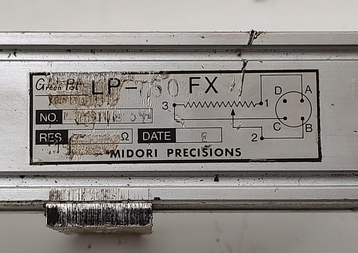 Used Green Pot Linear Potentiometer LP-750-FX