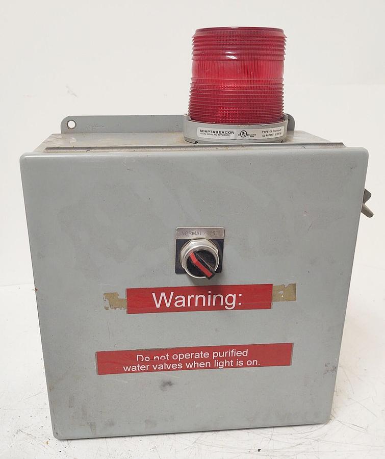 Used Hoffman A1212CH Junction Box Electrical Enclosure, ADAPTABEACON 48FLEDR-N5 120V