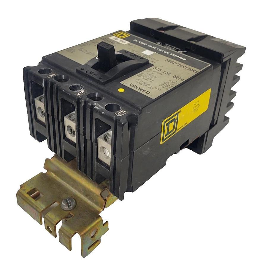 Used 🔥Square D FA36090 3 Pole 90 Amp 600 Vac I-Line Circuit Breaker