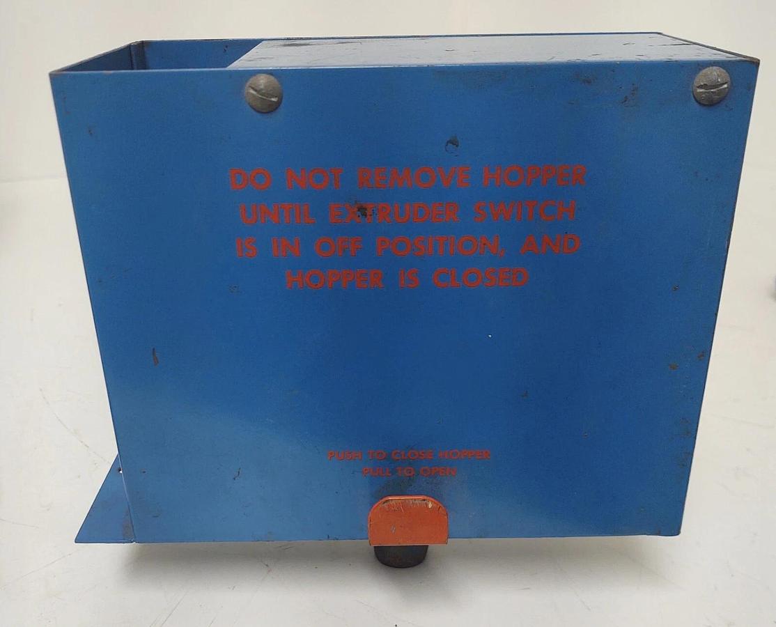 Used 🔥 Bench Top Plastics Molding Mini Hopper with Shut Off 7.25L x 6H x 3.25W