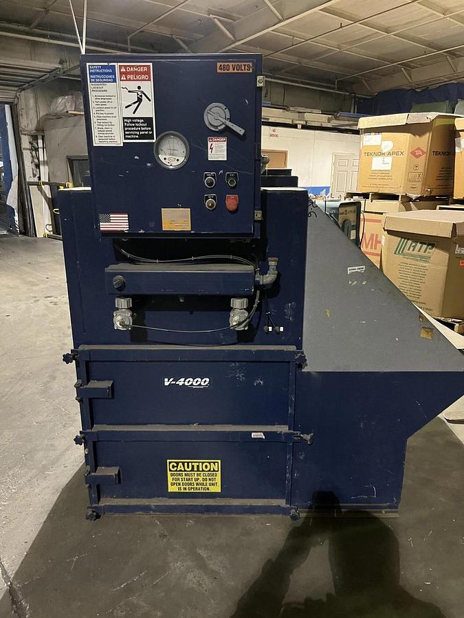 Used Uni-wash/Polaris V-4500 Downdraft Bench 5 hp 32"X60" Work Area Hepa Filters