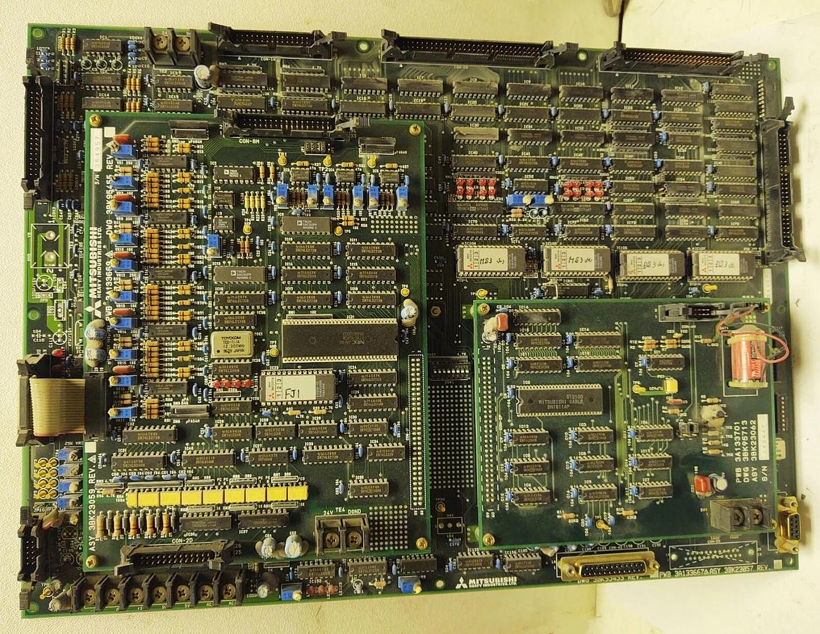 Used Mitsubishi Circuit Mother Board  PWB 3A133667 / DWG 3BK95453 3A133701 / 3A133669