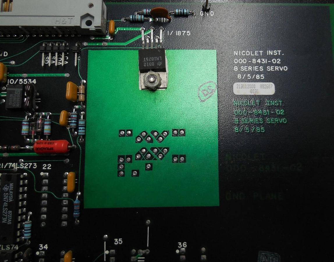 Nicolet 000-8431-02 B Series Servo Board 000843102 GND Plane