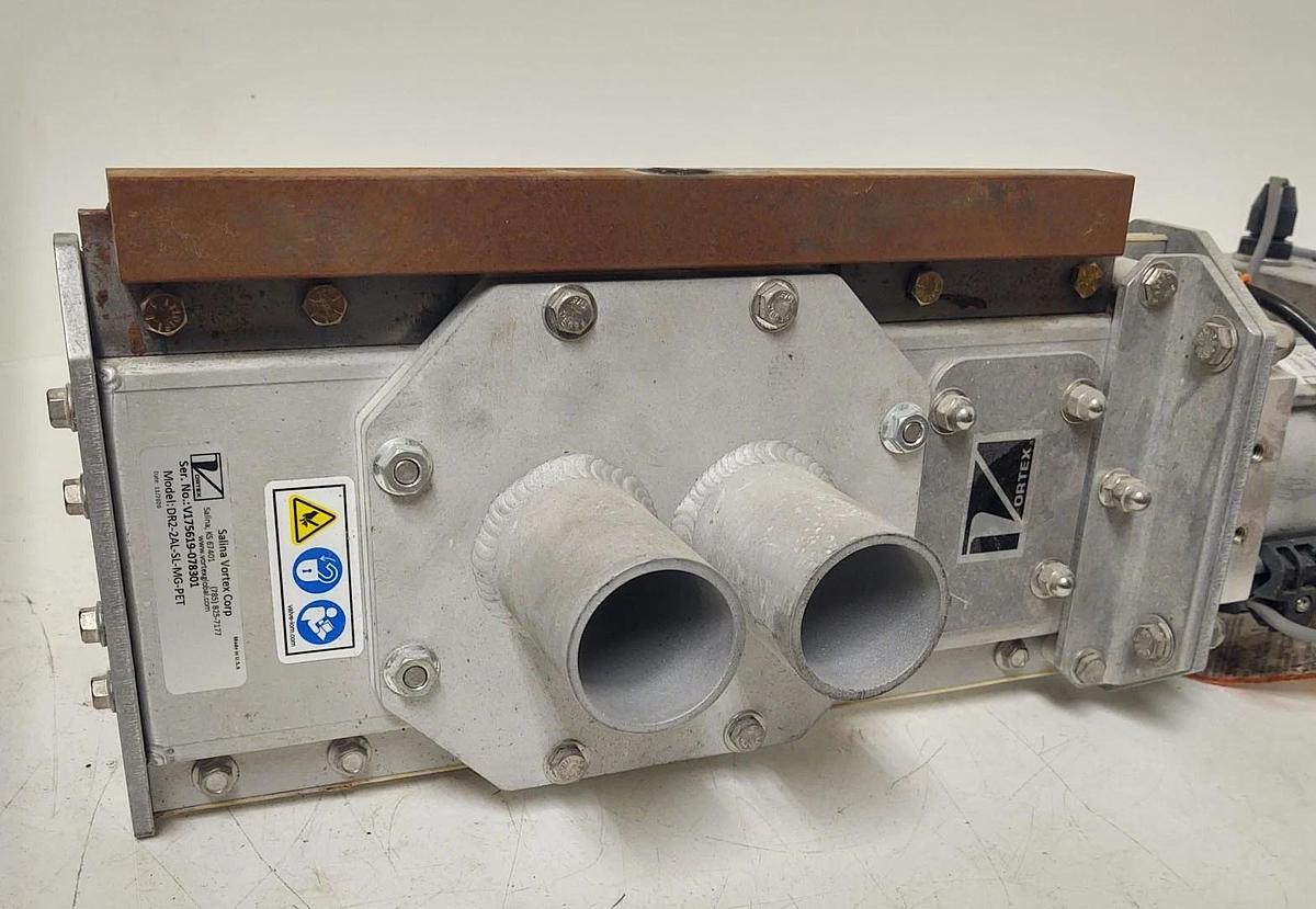 Used đŸ”¥SALINA VORTEX DR2-2AL-SL-MG-PET DIVERTER SLIDE GATE VALVE PNUMATIC CYLINDER 2"