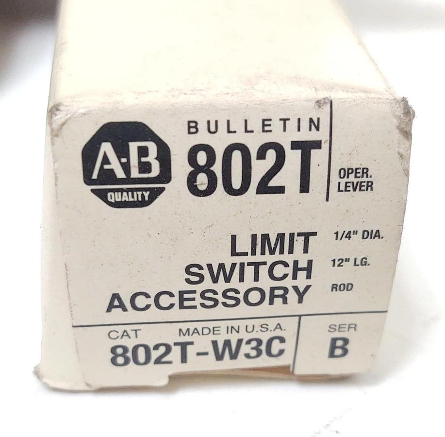 🔥 Allen Bradley 802T-W3C Limit Switch Nylon Rod 12" Long 1/4" Diameter