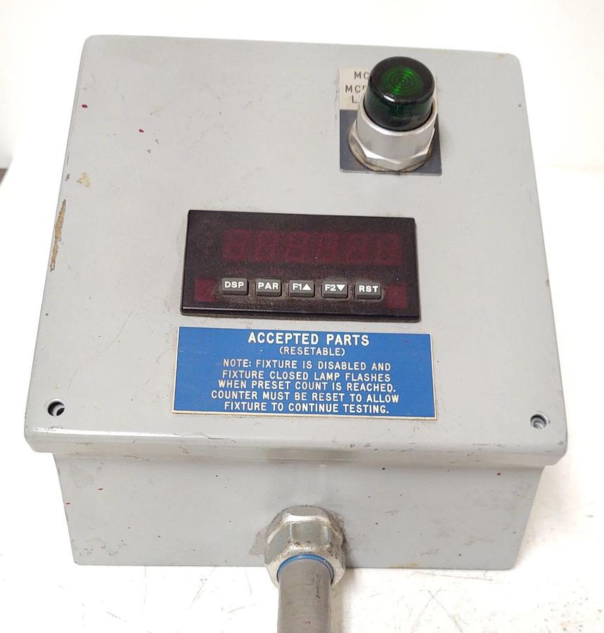 Used Red Lion PAXCDS10 Process Analog Input Panel Meter Hoffman C-8CB Control Station