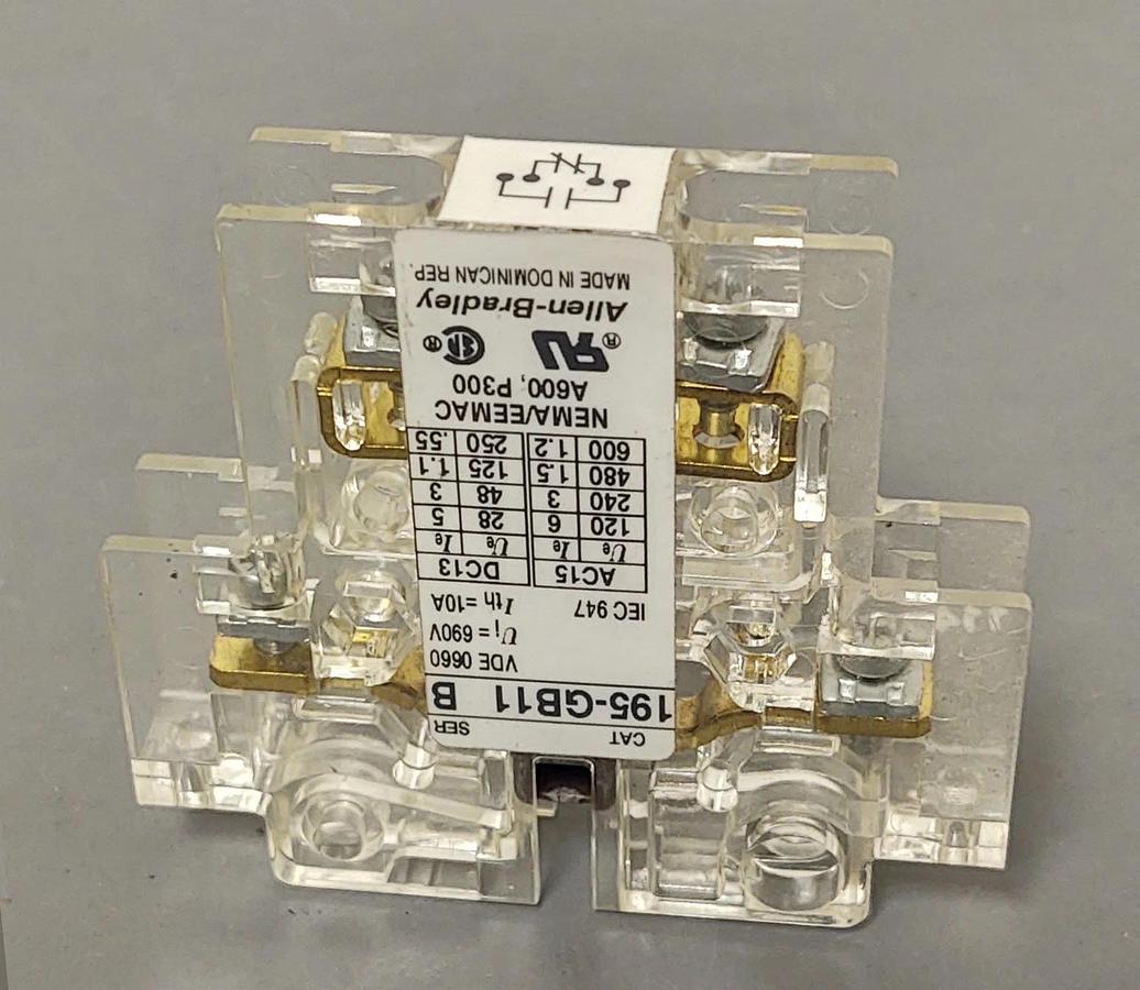 đŸ”¥ALLEN BRADLEY 195-GB11 Ser B AUXILIARY SWITCH NEW