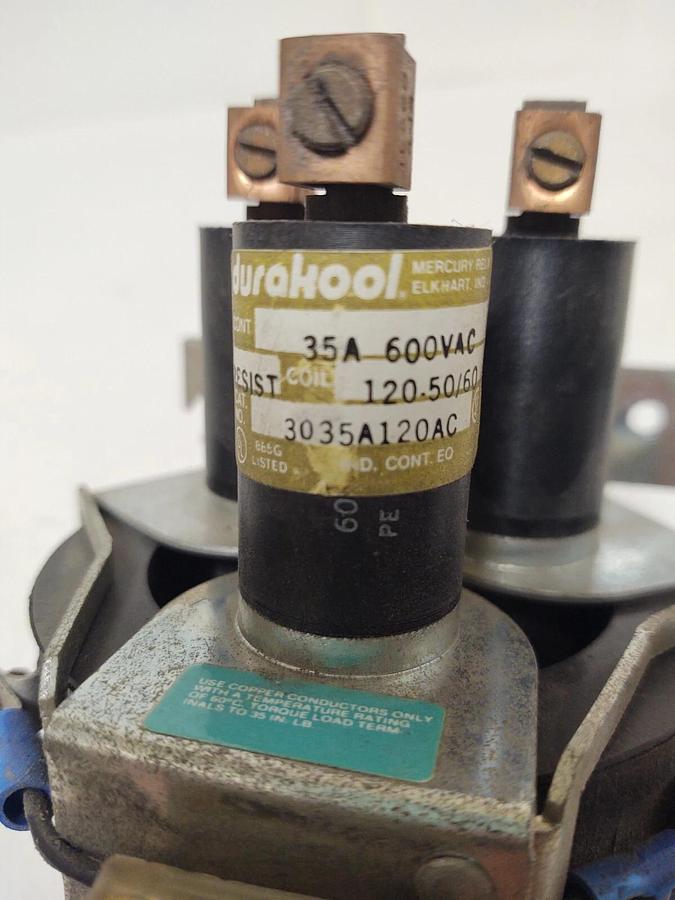 Used 🔥 DURAKOOL 3035A120AC DISPLACEMENT RELAY 600VAC NEW 120VAC COIL 35A