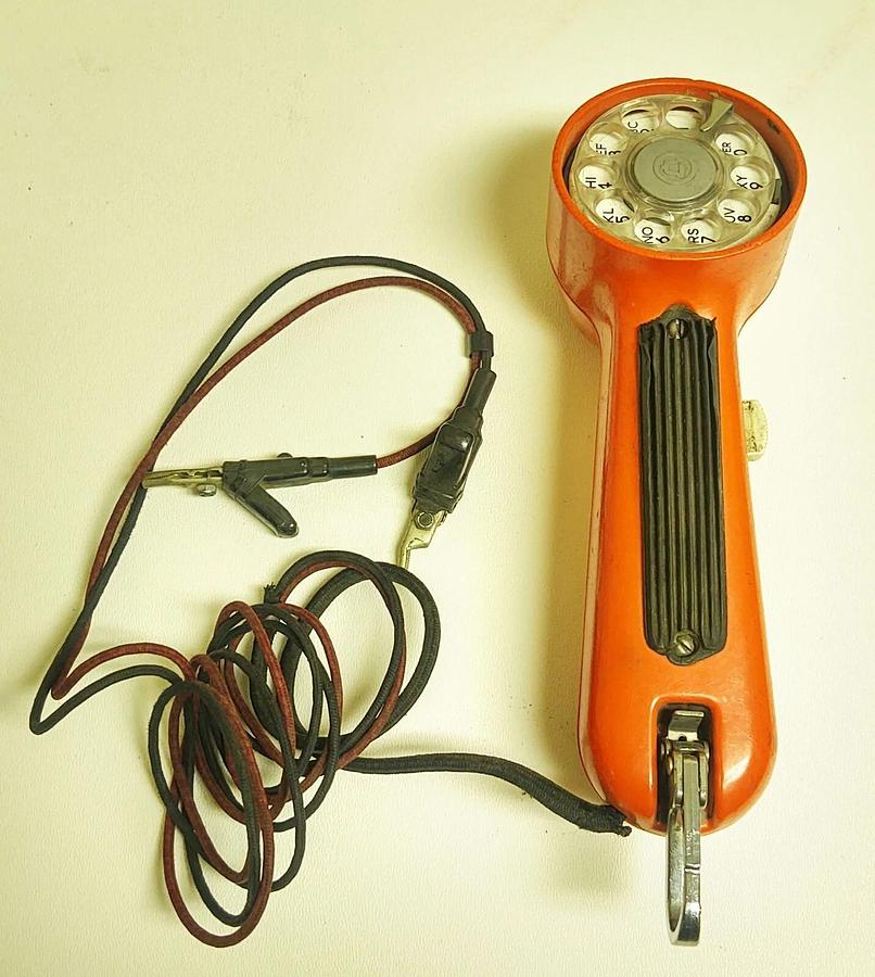 Used Vintage Bell System Western Electric Rotary Lineman Phone Test Butt Set (Orange)