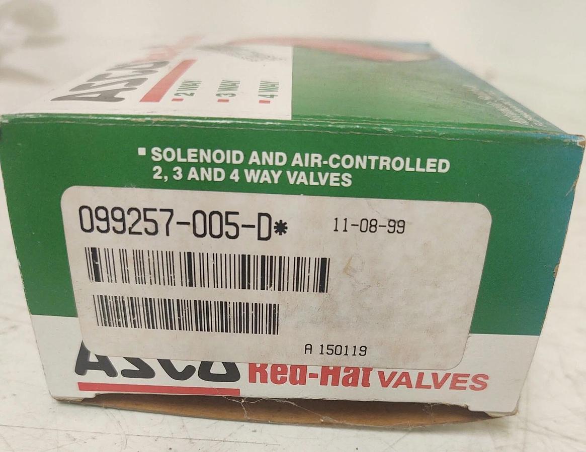 🔥 NOS Asco 099257-005-D Red-Hat Solenoid Coil 120VAC