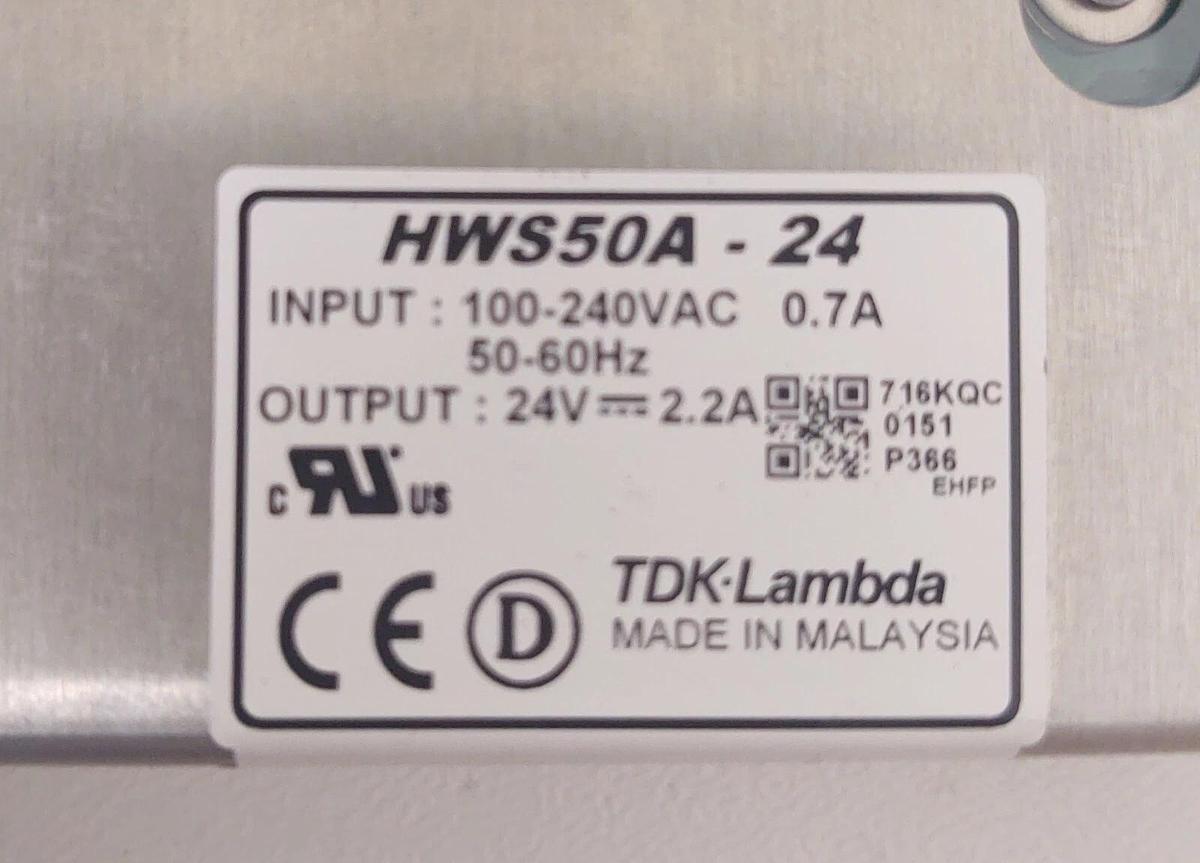 Used 1pcs TDK-Lambda HWS50A-24/A Switching Power Supply Module 24V 2.2A