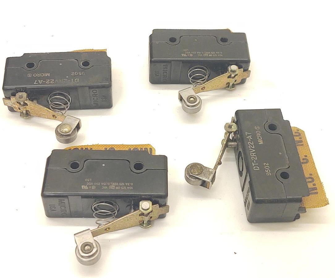 Used 🔥 (4 PCS LOT) Honeywell DT-2RV22-A7 SNAP MICRO SWITCH