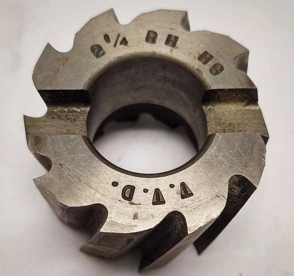 Used MOON 2-1/4" OD 2" OAL 10-Flute HSS RH Finisher Shell End Mill 1" Arbor 2.25x2x1