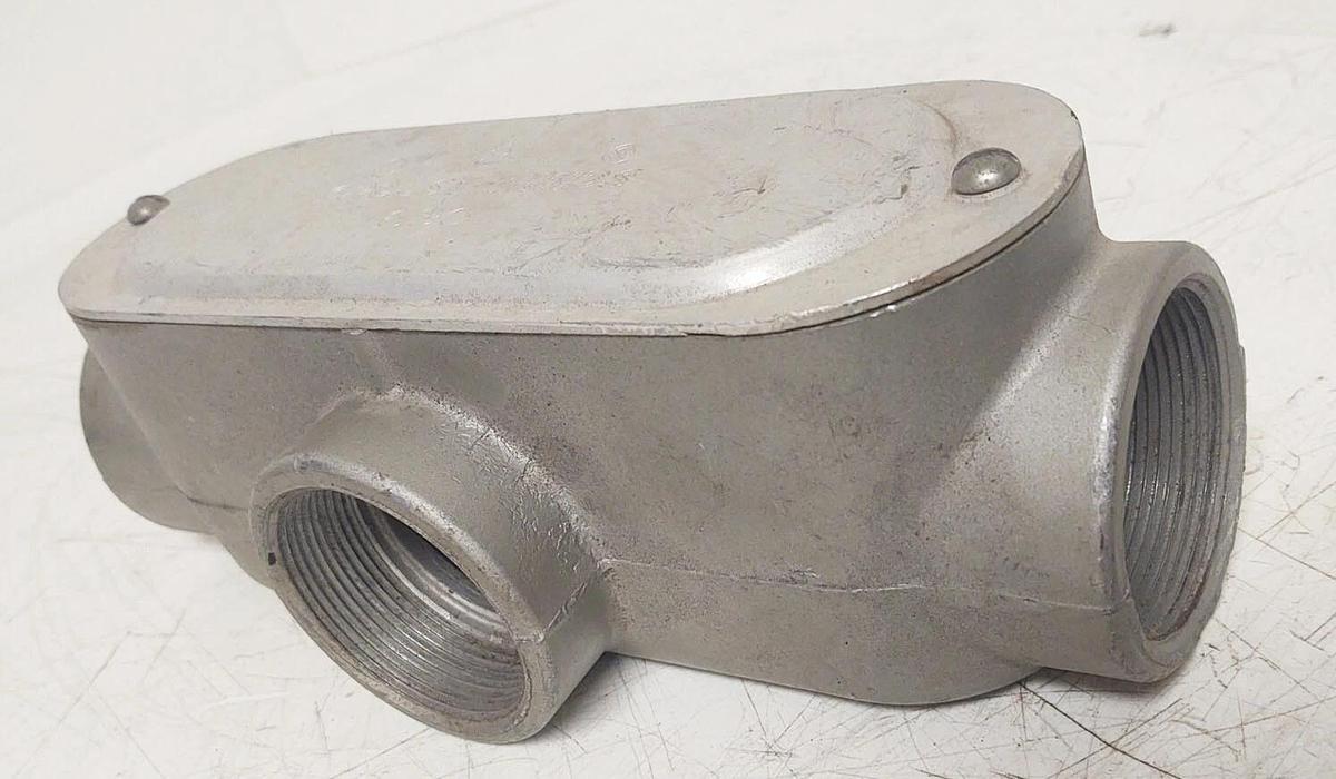 🔥 CROUSE HINDS T69 2" ALUMINIUM CONDULET OUTLET with COVER no Gasket
