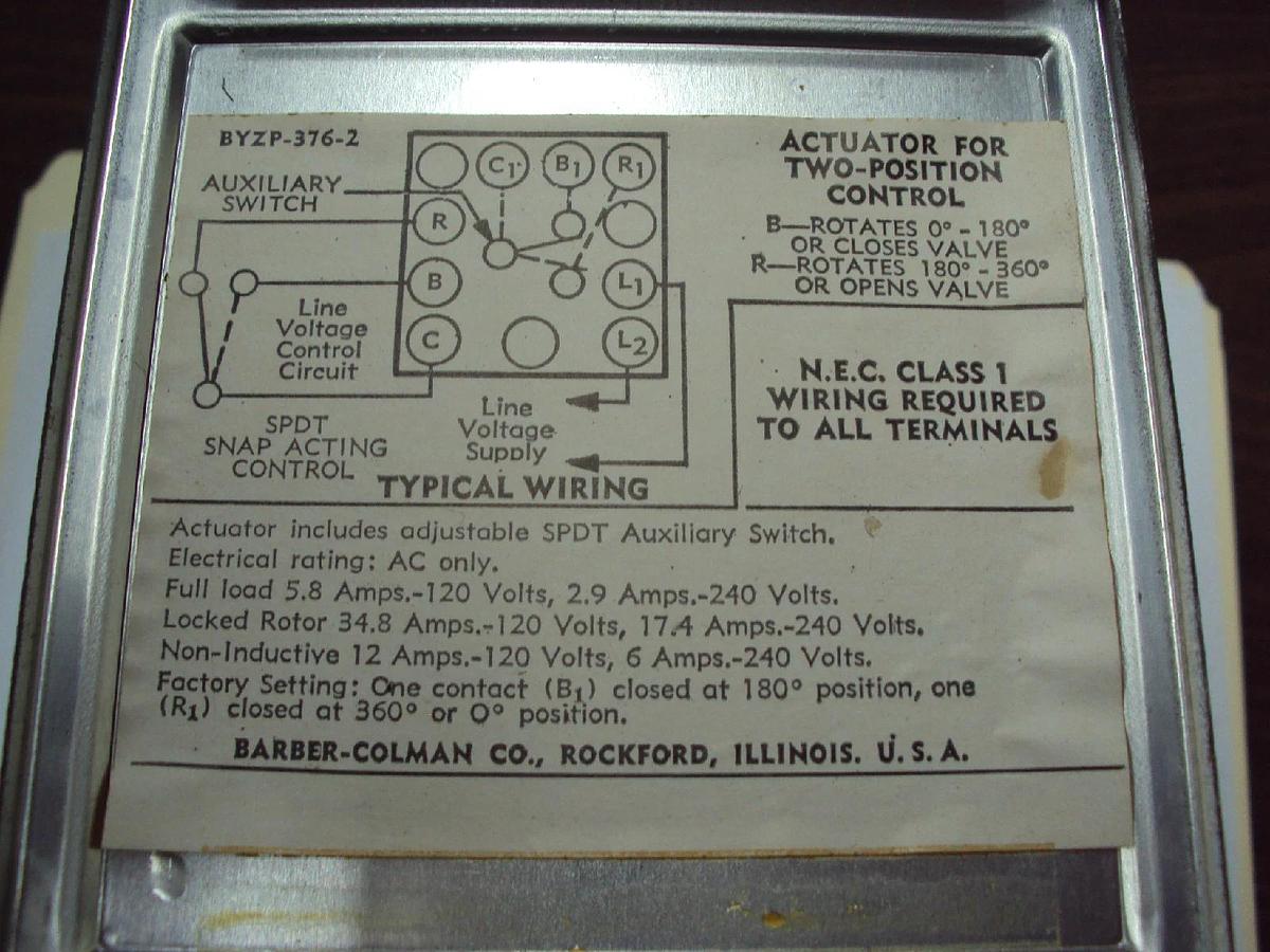 Used MC431001 Barber Colman Actuator for Two position Control MC-431-0-0-1