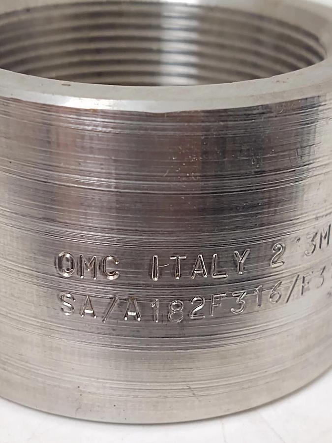 2" NPT Stainless Steel Pipe End Cap 316L SA/A182F B16 OMC Italy 3M 540024