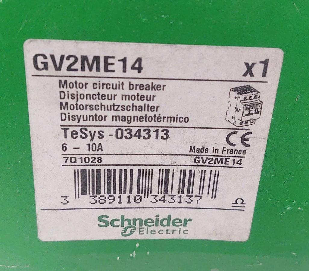 🔥NEW Schneider Electric GV2ME14  AC 6-10 A Combination Starter