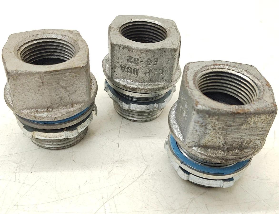 🔥 (3PCS) Crouse-Hinds Hazardous Location Sealing Hub ES32 1" Male x 3/4" Female