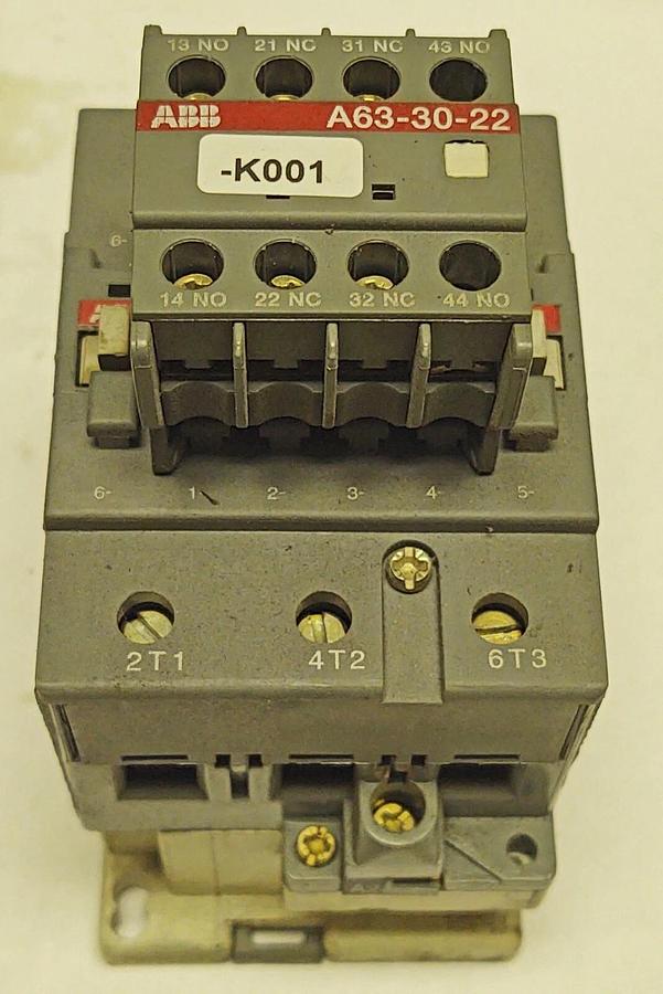 Used ABB A63-30-22 Power Switch Contactor 120V Coil
