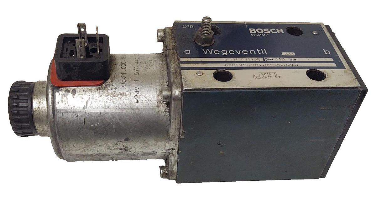 Used đŸ”¥BOSCH HYDRAULIC VALVE 081WV10P1N170WS024/00A0, 0810001105, 24V COIL