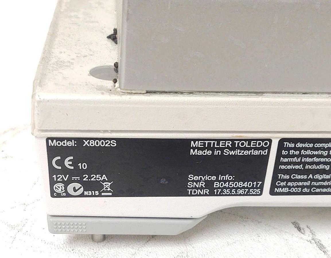 Used 🔥#3 Mettler Toledo X8002S Precision Balance Scale 8100g x 0.1g - No Head Unit