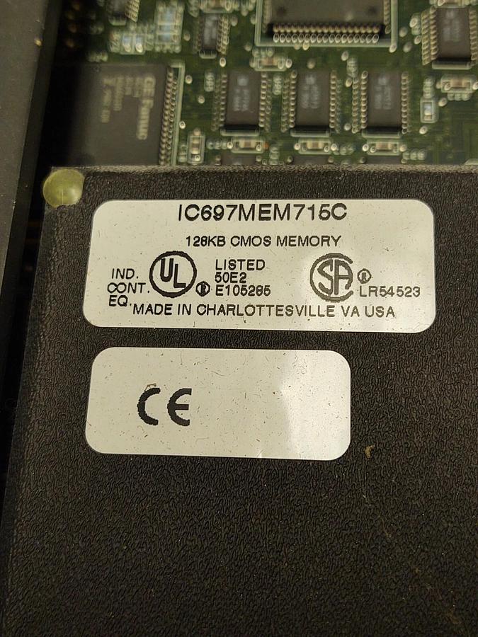 Used GE FANUC IC697CPU772K / IC697MEM715C / 128KB CMOS MEMORY CPU 772