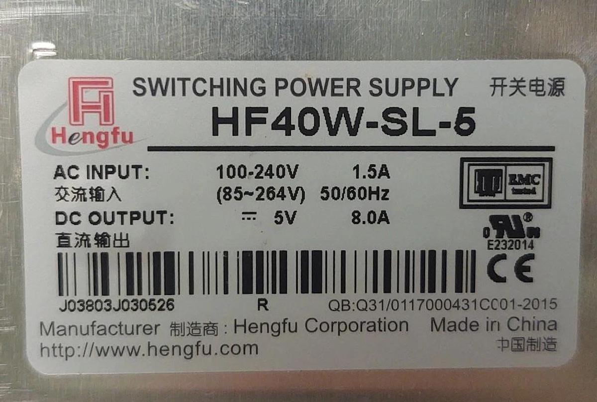 🔥NIB HENGFU HF40W-SL-5 5V8A Switching Mode Power Supply FAST USA SHIPPING