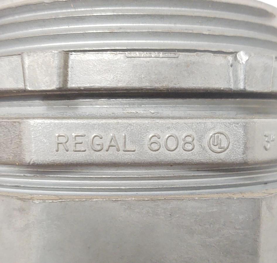 Regal 608 Zinc 3" EMT Conduit Compression Fitting Threaded Connector
