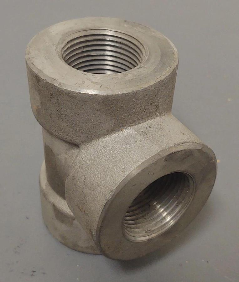 🔥1" NPT 316L Stainless-Steel High-Pressure Pipe Tee Fitting