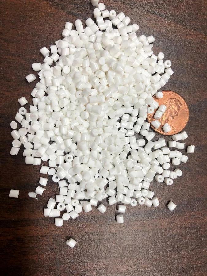 HDPE White Plastic Pellets Resin Material Injection Molding 10 Lbs Polyethylene