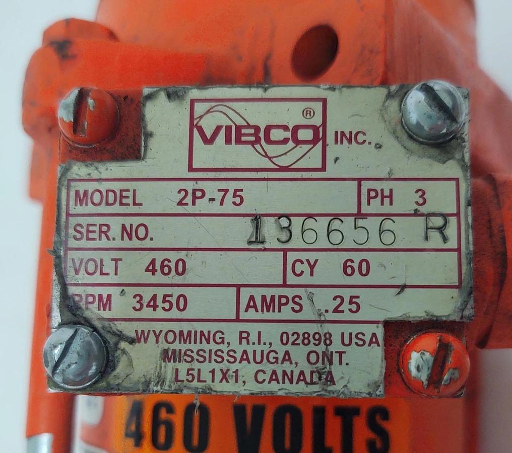 Used 🔥Vibco 2P-75-3-460V Electric Vibrator, 460Vac, 3 Phase