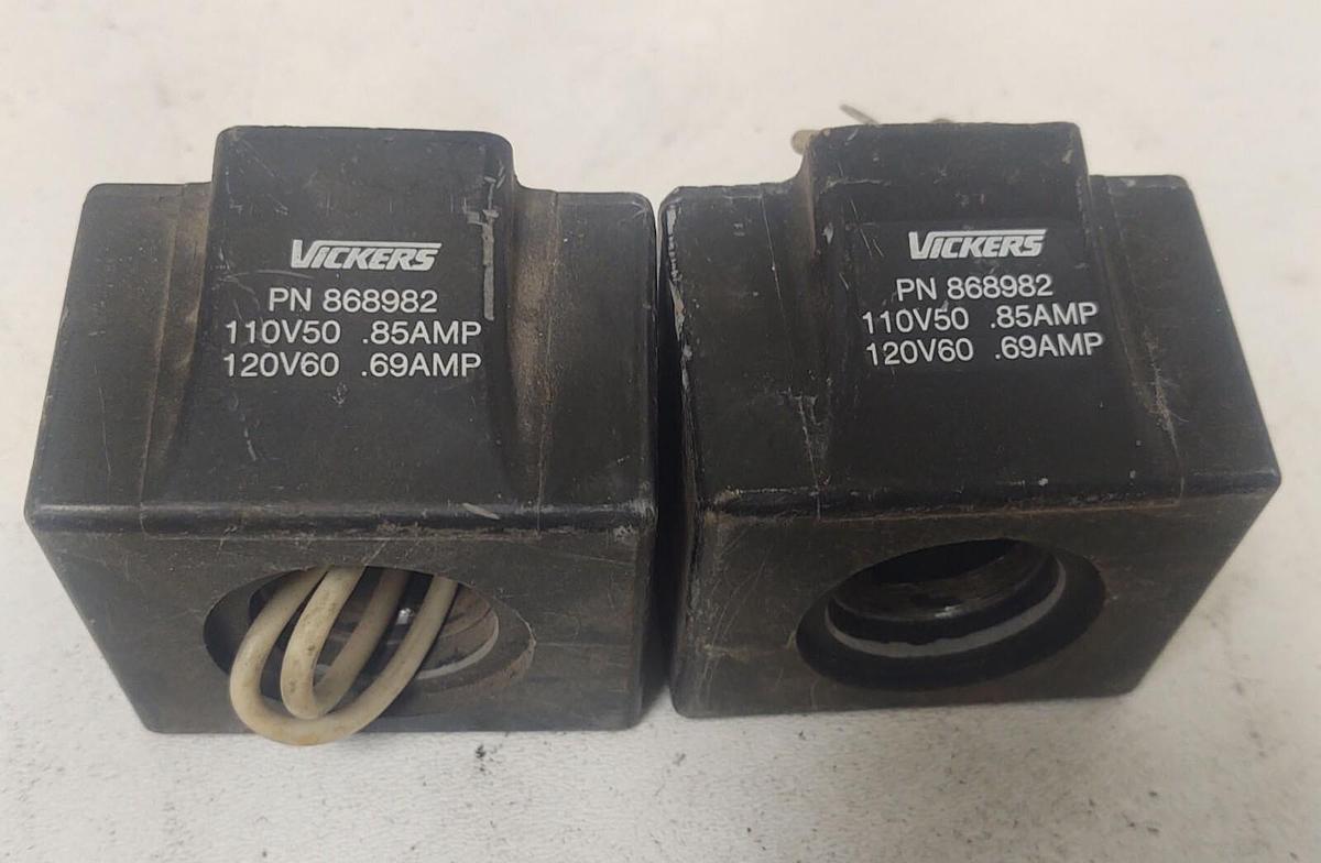 Used 🔥 (2PCS Lot) Vickers 868982 Coil, D05 Replacement Coils 110/120VAC