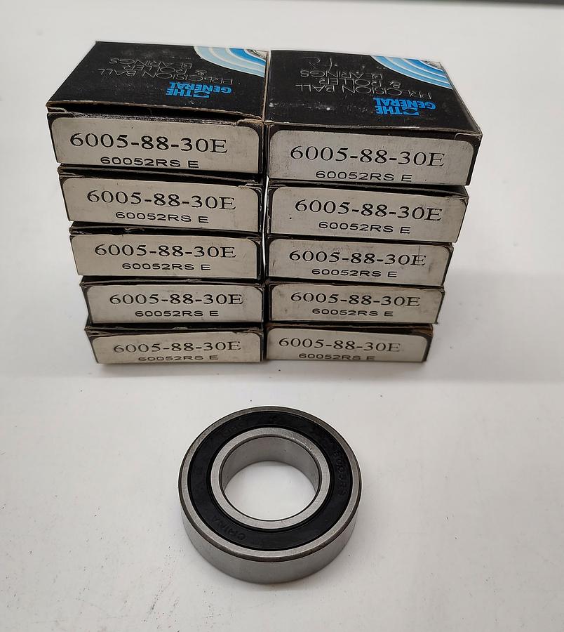 QTY 10 - General Bearing Corporation 6005-88-30E 60052RSE 