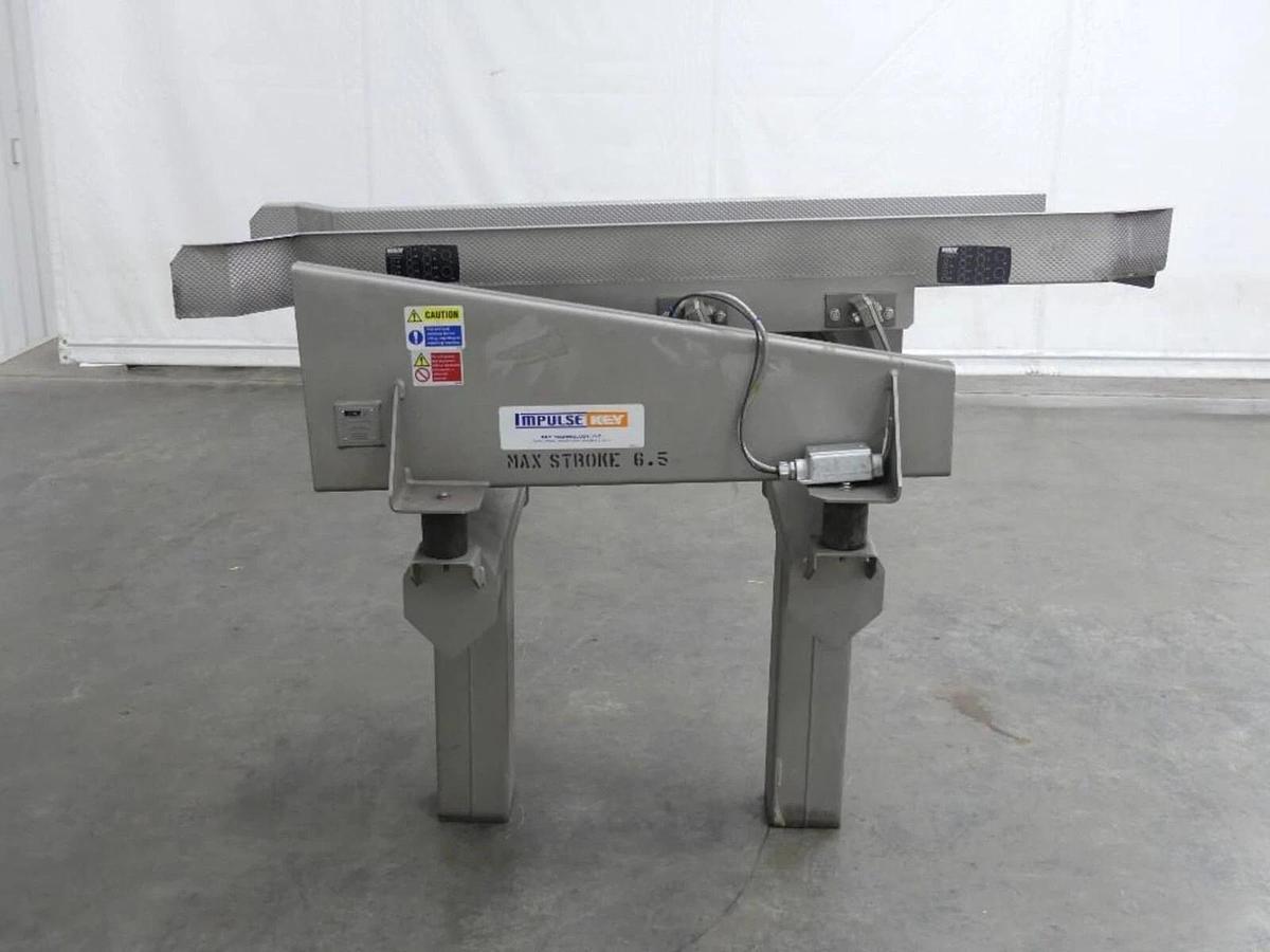 Used 🔥 KEY 60" X 12" STAINLESS STEEL VIBRATORY FLOW CONVEYOR OSCILLATING SHAKER 240V