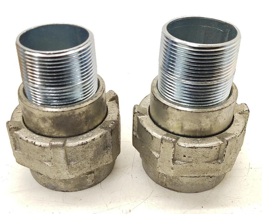 🔥 2 NEW Crouse-Hinds UNY505 Union Iron Condulet Conduit Fitting 1-1/2" W Nipple