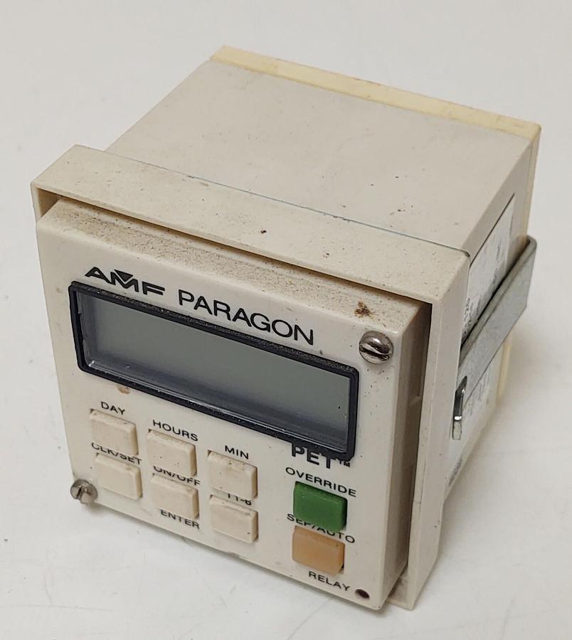 Used AMF Paragon PET 71D-120 Programmable Electronic Timer D-1202-99 120 VAC Input