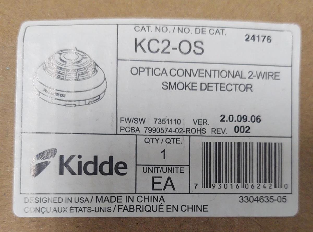 🔥(QTY 4) Kidde KC2-OS Conventional 2-Wire Smoke Detector