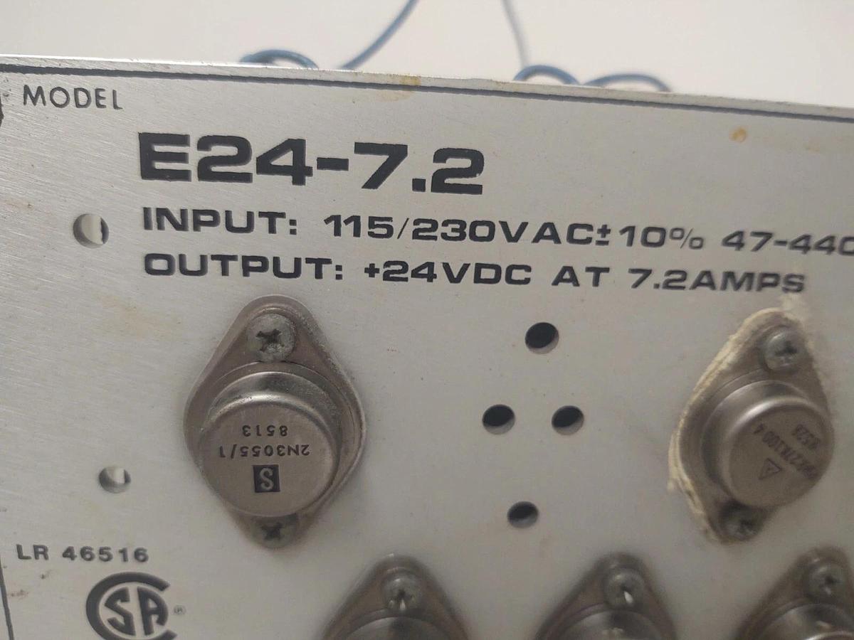 Used 🔥 Condor E24-7.2 Power Supply INPUT: 115/230VAC / OUTPUT: 24VDC 7.2A