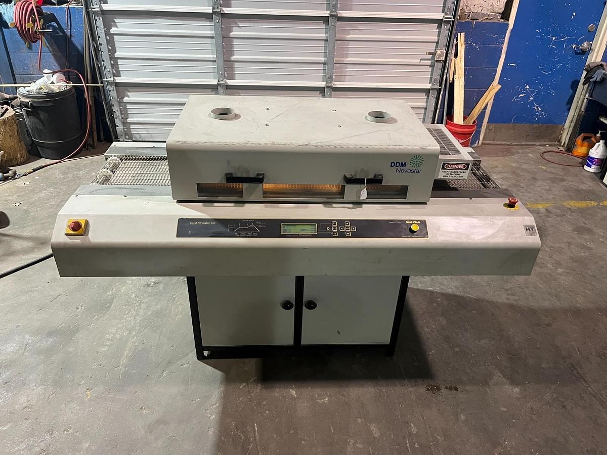 Used DDM NOVASTAR GF 120HC Solder REFLOW OVEN 220V Single Phase 12" x 68" Conveyor