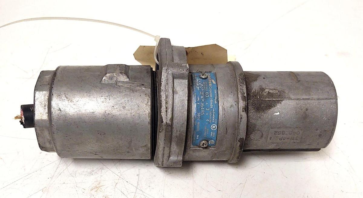 Used 🔥 ⭐ Eaton Crouse Hinds APJ6485 60-Amp Plug Nice Condition